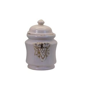 Porcelain Treasures Tuscan Decorative Porcelin Jar with Lid Grape Accents HG5102